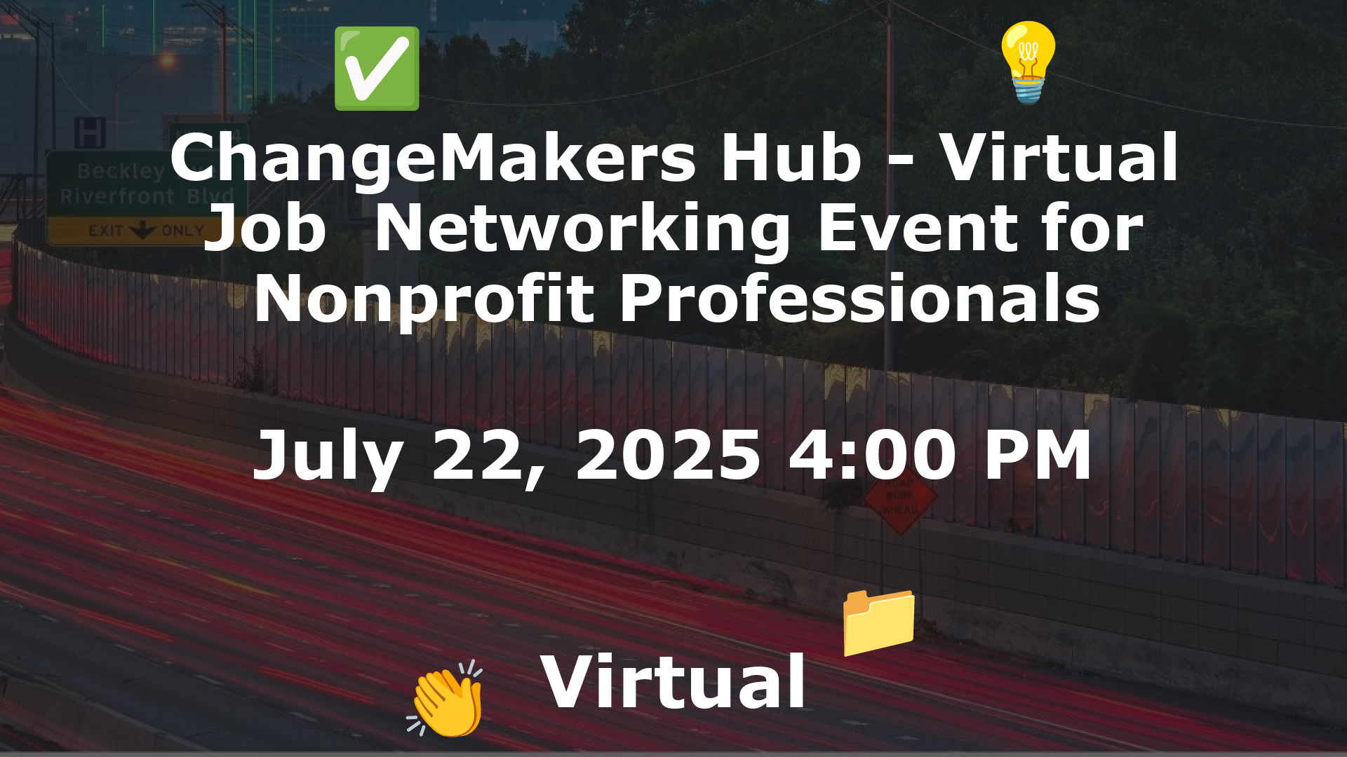 ChangeMakers Hub - Virtual Job  Networking Event for Nonprofit Professionals event image